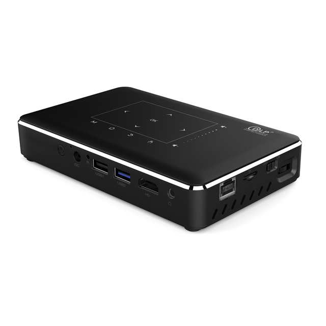 HaoMing P10 Smart DLP Mini Projector Android 9 Max 4K 3D 300 ANSI Lumen WiFi 6 10000mAh Battery Home Theater Portable Projector