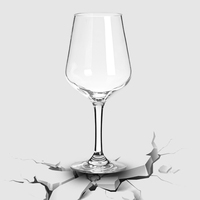 Verre à vin rouge en plastique incassable, gobelet en acrylique PC pour bar d'hôtel, logo personnalisé en gros à usage commercial résistant à la chaleur