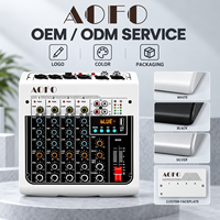 Console de mixage audio 4 canaux avec égaliseur 3 bandes, sortie USB XLR, boutons rétroéclairés pour DJ, karaoké, scène live, enregistrement MP3