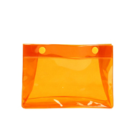 Pochette transparente en PVC à fermeture à pression, trousse de toilette de voyage, sac de rangement pour maquillage avec logo personnalisé, vente en gros