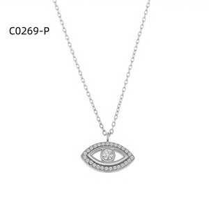 สร้อยคอแฟชั่นประดับเซอร์โคเนีย C0269 สำหรับผู้หญิง เครื่องประดับคุณภาพสูง - Product Image 1