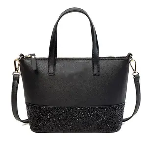 Fashion wholesales dumpling type ladies shoulder bags PU sequin bottom women handbag