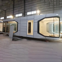 Capsule portable extérieure préfabriquée, petite maison, villa, maisons avec 3 chambres pour le paysage