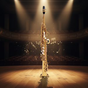 工場卸売木管楽器Bb調最安値プロ仕様ワンピースソプラノサックス - Product Image 1