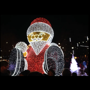 Décorations de Noël commerciales, motif Père Noël lumineux, résistant à l'eau, pour décorations de fêtes - Product Image 1