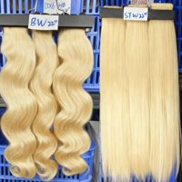 Lots de Cheveux Naturels Indiens Raides 613 Alignés dans le Sens des Cuticules, Cheveux Humains Blonds Ondulés, Lots de Cheveux Naturels Vietnamiens Blonds