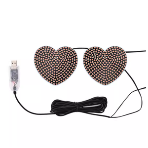 <span class=keywords><strong>D</strong></span>écoration de fenêtre de <span class=keywords><strong>voiture</strong></span> éclairée en forme de cœur et de cœur brisé, anti-collision, avertissement LED, alimentation USB, lumière dynamique - Product Image 5