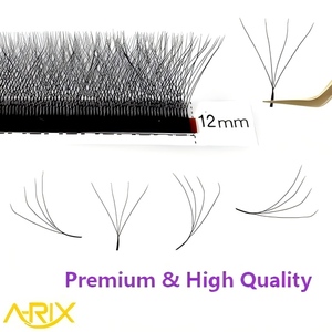 A-RIX Cils Synthétiques en Gros 4D W Lashes Clover Cashmere Silk Volume Extensions de Cils Faciles à Éventaillement Faits à la Main pour Salon - Product Image 4