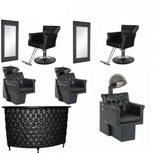 Ensemble complet de meubles de Salon chaise de coiffure et miroir Station chaise de Salon style ensemble de meubles de Salon Commercial