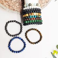 Bracelet élastique en pierres naturelles de 8 mm, vente en gros directe d'usine, bracelet en pierres précieuses énergétiques pour hommes