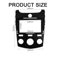 Cadre d'autoradio stéréo 9 pouces pour KIA Cerato TD, Forte TD, Naza Forte 2009-2012, kit de garniture de tableau de bord Android, façade