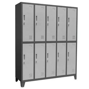 Armarios Metálicos Industriales de 10 Puertas con Cerradura de Llave y 10 Compartimentos con Puertas de Cierre Automático para el Mercado Chileno - Product Image 1