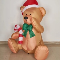 Décorations de Noël en plein air Gonflables de cour Blow up Xmas Large Holiday Lawn Decor 6FT Tall Gonflable Teddy Bear