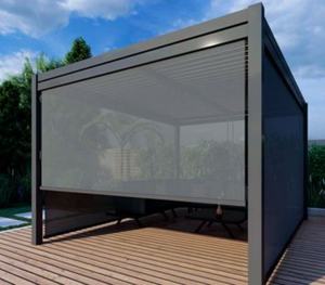 Pergola bioclimatique manuelle moderne design gazebo étanche 3x3 3x4 <span class=keywords><strong>4x3</strong></span> pour jardin arrière-cour cadre en métal - Product Image 6