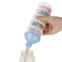 2024 vente chaude distributeur de formule PP prêt pour le voyage conteneur de lait en poudre empilable à 5 compartiments pour les enfants