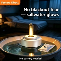 Lampe de camping LED flottante à eau salée avec indice de protection ABS et IP65, fonctionne à l'eau salée et à l'air pour l'éclairage intérieur/extérieur