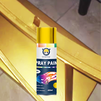 GORVIA P401G 400ml Séchage rapide 319 #   Peinture aérosol chromée pour voiture, couleur or brillant