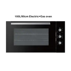 主要なキッチン家電900mm電気ガスオーブン100L内蔵