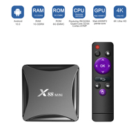 Dispositivo de TV inteligente X88 mini, decodificador con Android 10,0, 4K, RK3228A, soporte 2160P, WiFi 2,4G, reproductor multimedia, IPTV, Popular