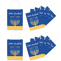 Menorah juive conçoit des sacs-cadeaux en papier de fête de Hanoukka Hanoukka pour des décorations de fête de Hanoukka