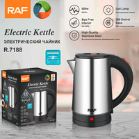 Bouilloire électrique sans fil multifonctionnelle RAF de haute qualité avec lampe LED, intérieur en acier inoxydable sans BPA, capacité 0,5 L, fonction maintien au chaud