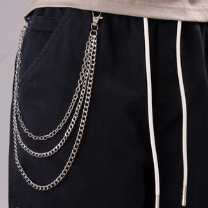 Cadena de pantalón multicapa dorada de aleación de zinc, estilo hip hop, para uso diario. - Product Image 6