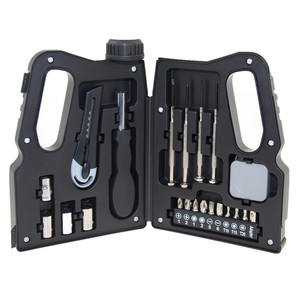 Kit d'outils en forme de bouilloire 21 pièces en acier au carbone, avec porte-embouts et tournevis manuel, qualité DIY, promotion, cadeau d'entreprise, logo OEM - Product Image 3