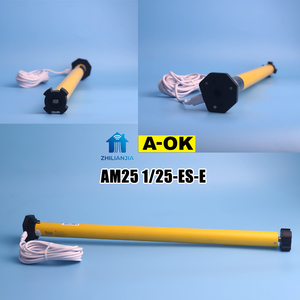 Motor Tubular Recargable A-<span class=keywords><strong>OK</strong></span> de 25 mm con Control Remoto RF, Límite Electrónico, Persiana Enrollable Inalámbrica, Silenciosa, Inteligente para el Hogar, OEM - Product Image 1