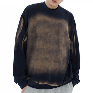 <span class=keywords><strong>Felpa</strong></span> Oversize con Collo Tondo e Stile Streetwear Effetto Vissuto <span class=keywords><strong>Marrone</strong></span>, Pullover Casual da <span class=keywords><strong>Uomo</strong></span>, Felpe Personalizzate - Product Image 1