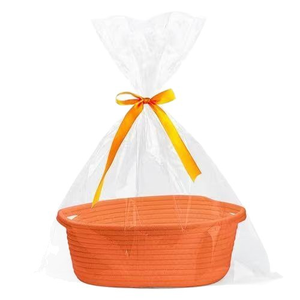 Panier de rangement en corde de coton tissé à la main, écologique, durable, panier cadeau mignon pour la décoration, vente en gros - Product Image 4