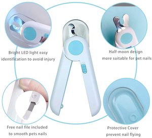 Coupe-ongles LED <span class=keywords><strong>pour</strong></span> chat et <span class=keywords><strong>chien</strong></span> Coupe-griffes professionnel <span class=keywords><strong>pour</strong></span> animaux domestiques Serrure de sécurité Nettoyage <span class=keywords><strong>pour</strong></span> chiens Chiots Chaton Animaux Outils de toilettage - Product Image 2