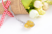 Pendentif Cœur Fluorescent Vintage pour Femme, Effet Luminescent dans le Noir avec Pierre Naturelle, Chaînes en Alliage pour la Nuit