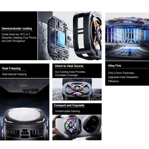 Ventilateur de Refroidissement SMONAMA SL54 ROG RGB pour Téléphone Portable, Refroidisseur Magnétique à Semi-conducteur TEC Peltier avec Affichage Numérique 5V 3A 15W - Product Image 2