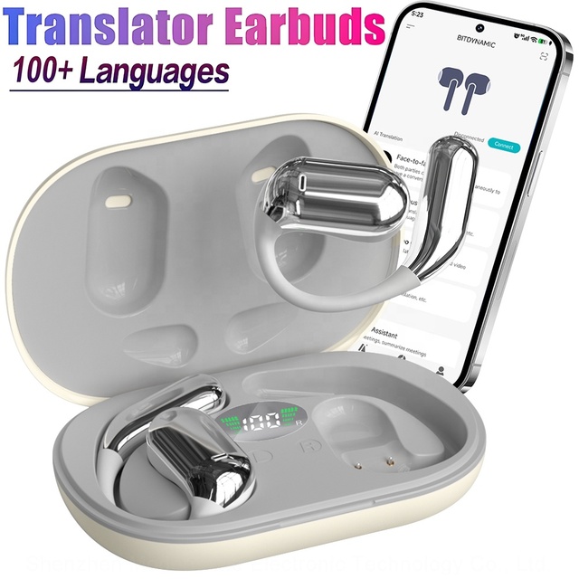 YYK-Q16 OWS Air Conduction Sports Earbuds AI Translation Earbuds Real-Time, 100+ Languages & Accents, Support AI Assistant