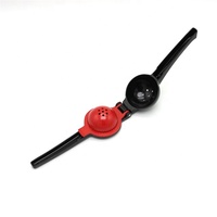 Heavy Duty 2-in-1 Black Red Handheld Aluminum Lemon Lime Orange Citrus Squeezer Presser Juicer With Customized Printed Logo