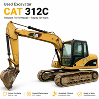 Excavatrice Caterpillar 312C d'occasion, 13,4 tonnes, 94 chevaux, chenilles en acier, faible consommation de carburant