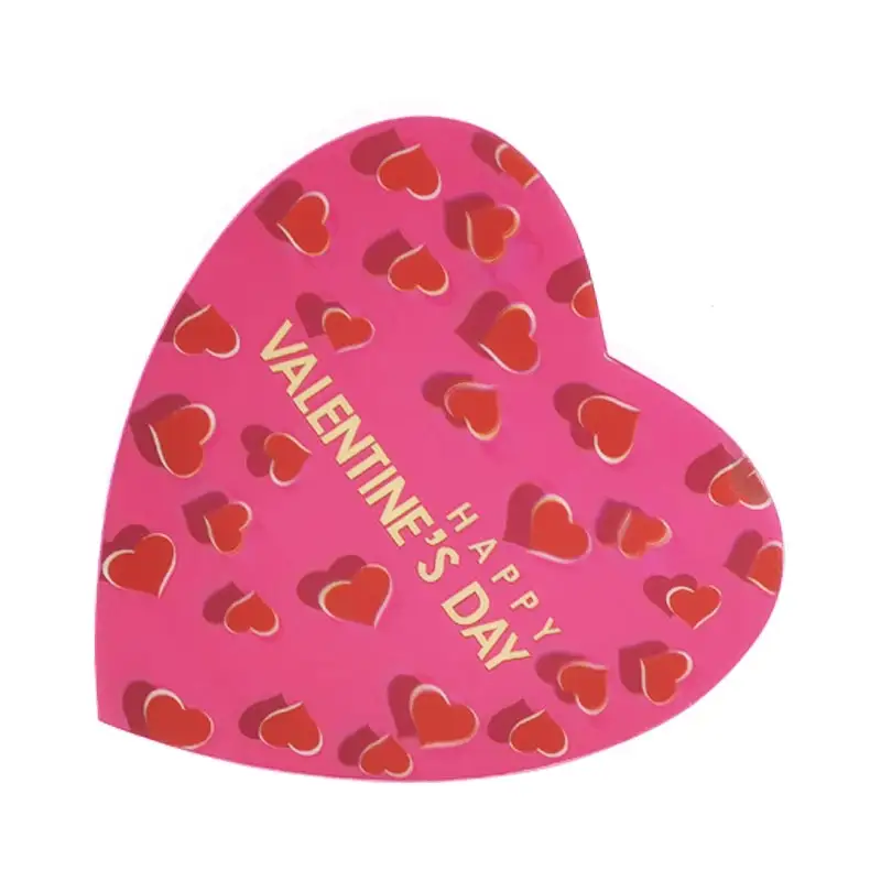 3 D коробка в форме сердца с блестящим рисунком, логотип на заказ, коробка в форме сердца для шоколада, подарочная упаковка, свадебный подарок на день Святого Валентина