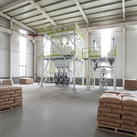 Großkapazitäts-Fertigmörtelanlage Sandtrocknungsofen Vibrationssieb Automatische Verpackungsmaschine Mörtelproduktion 220V Hochleistung