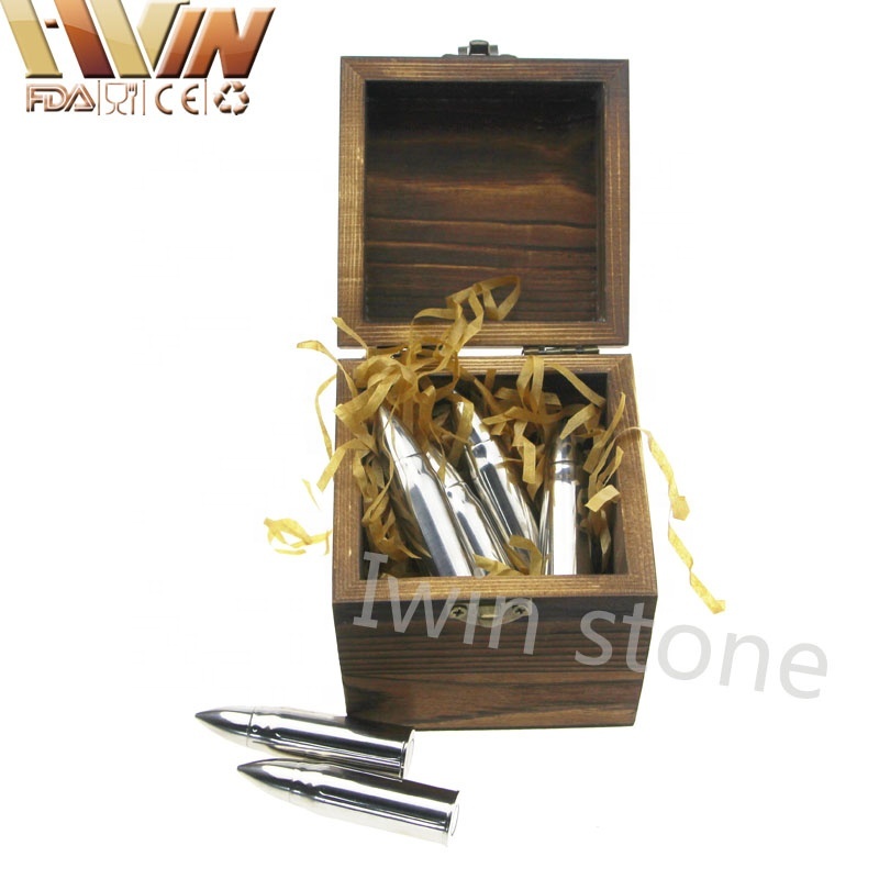 besoins du client logo Gravé Whisky Pierres de Glace de Vin En Forme de Balle En Acier Inoxydable Refroidissement Glaçons