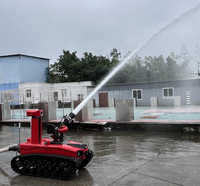 Robot de lutte contre les incendies télécommandé, anti-explosion, canon à eau 80L/s, portée 1000M, étanche IP67, RXR-MC80BD
