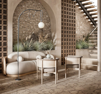 Canapé de restaurant en bois massif sur mesure, ensemble de table et chaises écologiques pour 4 personnes, style moderne pour hôtel