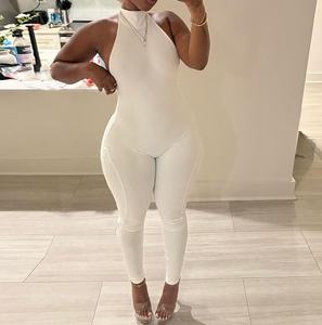 Viviblook Z0114JP02 New Women Jumpsuits Sexy Hot Girl Sleeveless Backless Halter <b>Lace</b>-up Strap <b>Tight</b> Jumpsuit - Product Image 2