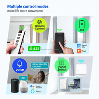 Interruptor Inteligente para Cortinas ZP Tuya WiFi RF 433MHz 110V 120V 220V 240V Control Remoto Inalámbrico / Manual / Control por Voz para Motor de Persianas