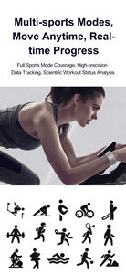 Bracelet électronique intelligent S01 pour le sport, suivi de la forme physique, fréquence cardiaque, recherche de mon appareil et alerte de batterie faible, notifications intelligentes - Product Image 3