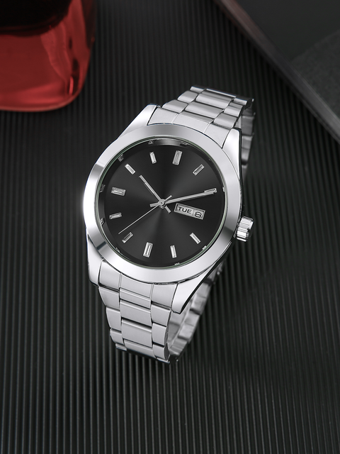 Customizable Stylish Unique Analog Wrist Watch Quartz Women's Watch with Dual Display Black Dial Men's Business Watch