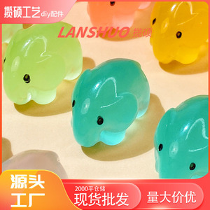 Miniature Elephant <b>Beads</b> <b>Plastic</b> Resin 3D Animal Shape For Jewelry Making - Product Image 3