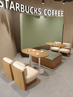 Ensemble table et chaises de café au design moderne pour bibliothèque, bar à livres, stand, canapé, café, appartement, restaurant, mobilier