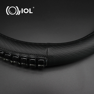 IOL Advanced Black Car Steer <span class=keywords><strong>Wheeling</strong></span> Cover 38cm Rueda de conducción Cubierta protectora antideslizante Accesorios interiores - Product Image 3