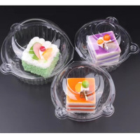 263 Boîtes d'emballage jetables en plastique PET rondes avec couvercle pour fruits, desserts et biscuits, vente en gros d'usine