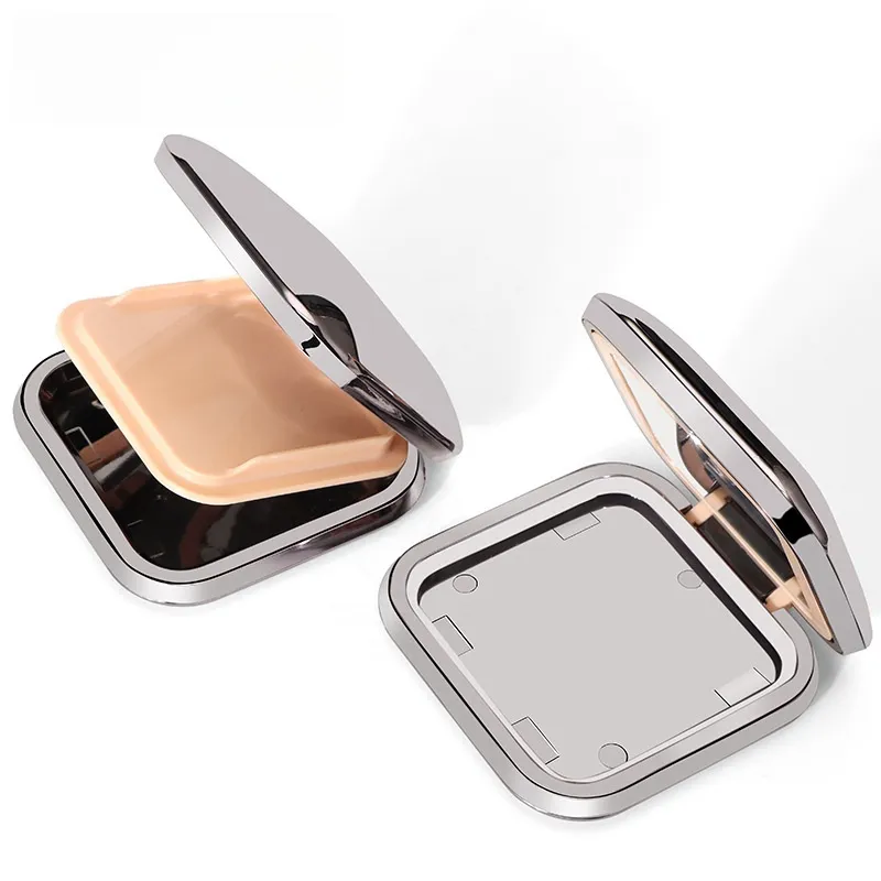 Custom square luxury empty cosmetic press powder box makeup case packaging Container With Mirror compact case KIKO Milano